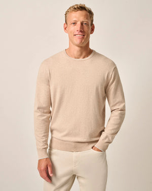 Johnnie-O Wren Plaited Cotton Blend Crewneck Sweater JMSW100080