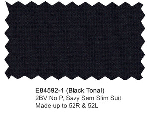 Enzo Super 150 Wool Suit -Black Tonal 84592-1