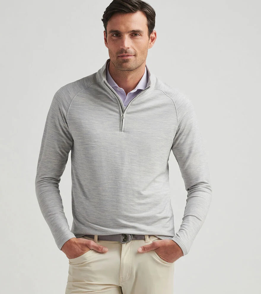 Peter Millar Excursionist Flex Heathered Performance Pullover MS25XK76B