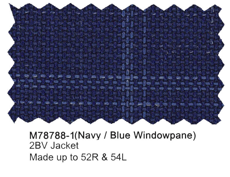 Mantoni Sport Coat Navy/Blue Windowpane M78788-1