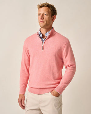 Johnnie-O Desmond Plaited Cotton Blend 1/4 Zip Sweater JMSW100100