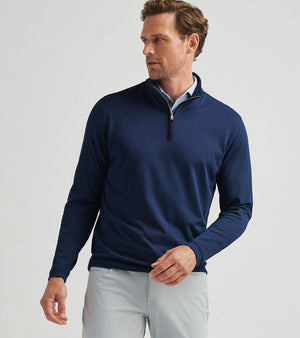 Peter Millar Albatross Cotton-Blend Pique Quarter Zip MS25XK65