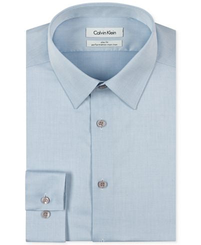 Fashion light blue slim fit dress shirt