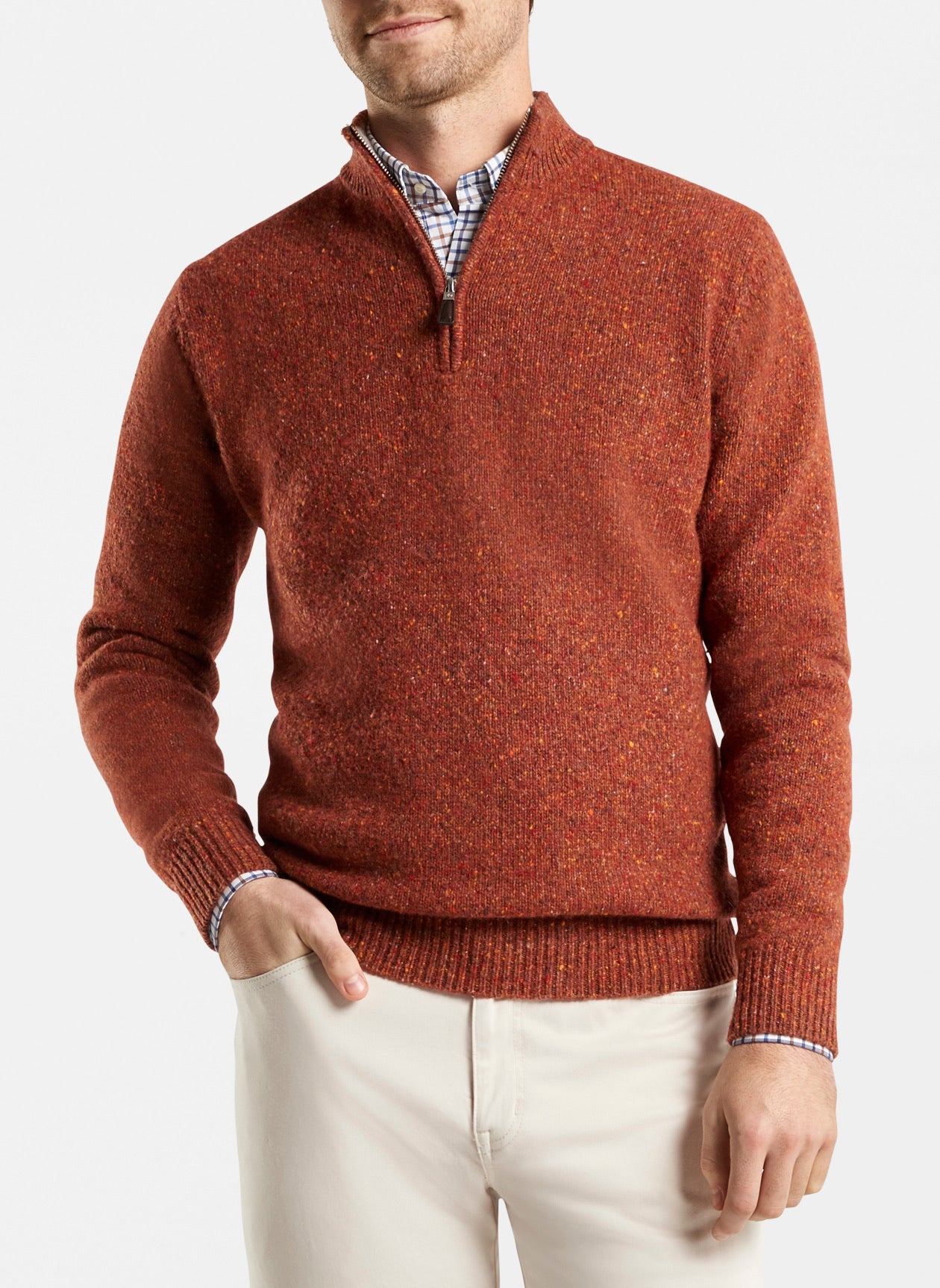 PETER MILLAR Excursionist Flex Wool-Blend Half-Zip Sweater for Men